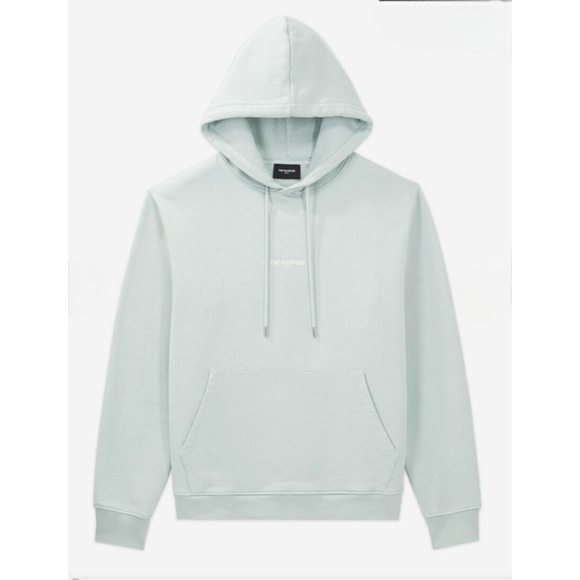 THE KOOPLES LOGO MEN’S HOODIE WITH LOGO ON THE CHEST SEA GREEN NEW Size Large - Picture 5 of 11